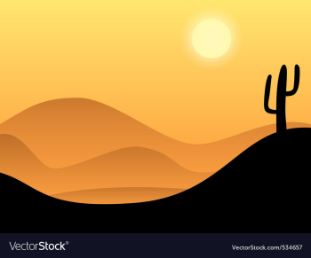 Desert background vector image Desert background vector image