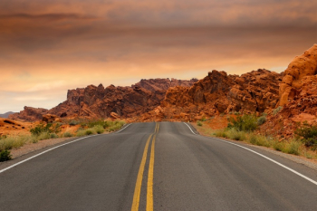 Desert Road at Sunset Free Photo Desert Road at Sunset Free Photo