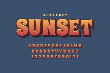 Design with 3d retro alphabet Free Vector Design with 3d retro alphabet Free Vector