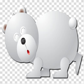 Designer, White Bear smiling transparent background PNG clipart Designer, White Bear smiling transparent background PNG clipart