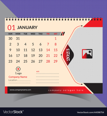 desk calendar 2023 design template