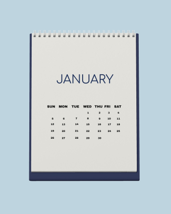 Desk calendar mockup, blue 3D | Free PSD Mockup - rawpixel