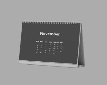 Desktop calendar mockup, gray 3D | Free PSD Mockup - rawpixel