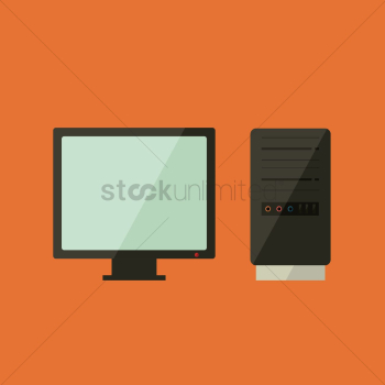 Desktop computer and cpu Desktop computer and cpu