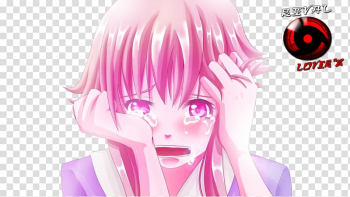 Desktop Crying Yuno Gasai Anime, anime girl transparent background PNG clipart