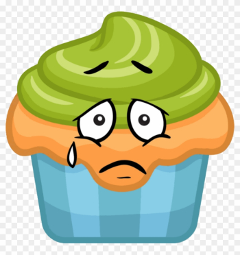 Dessert Cupcake Qui Pleure - Cartoon Trees With Sad Faces