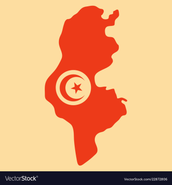 Detailed of tunisia map vector image Detailed of tunisia map vector image