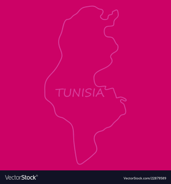 Detailed of tunisia map vector image Detailed of tunisia map vector image