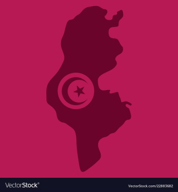 Detailed of tunisia map vector image Detailed of tunisia map vector image