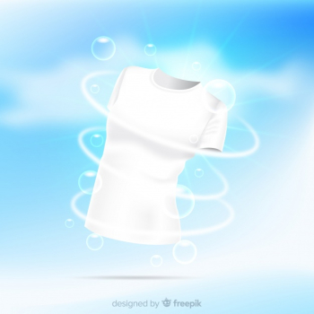 Detergent advertising with realistic design Detergent advertising with realistic design