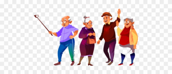 Devices - Old People Illustration Devices - Old People Illustration