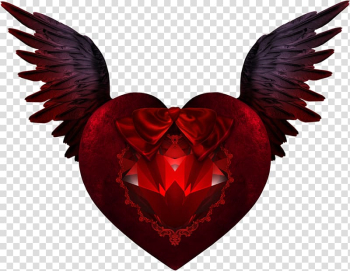 Devil Wing Heart, Devil Wings transparent background PNG clipart Devil Wing Heart, Devil Wings transparent background PNG clipart