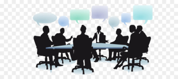 Dialogue social Organization Business Management - Business people meeting silhouette 