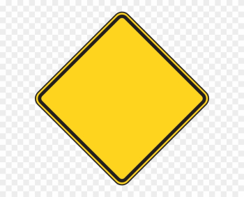 Diamond Shaped Warning Sign Diamond Shaped Warning Sign