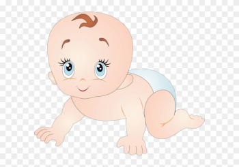 Diaper Crawling Infant Cartoon - Cartoon Baby With Big Eyes Diaper Crawling Infant Cartoon - Cartoon Baby With Big Eyes