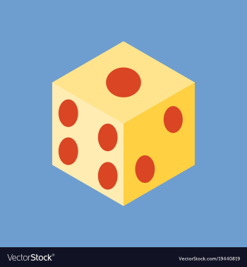 Dice flat design isolated dice casino gambling vector image Dice flat design isolated dice casino gambling vector image