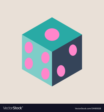 Dice flat design isolated dice casino gambling vector image Dice flat design isolated dice casino gambling vector image