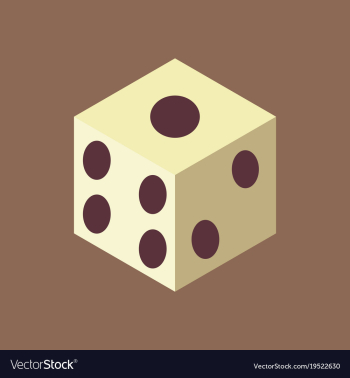 Dice flat design isolated dice casino gambling vector image Dice flat design isolated dice casino gambling vector image