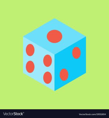 Dice flat design isolated dice casino gambling vector image Dice flat design isolated dice casino gambling vector image