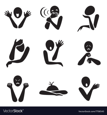 Different emotion icons vector image Different emotion icons vector image