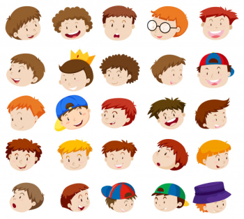 Different emotions of little boys Free Vector Different emotions of little boys Free Vector
