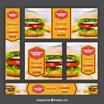 Different hamburger banners Different hamburger banners