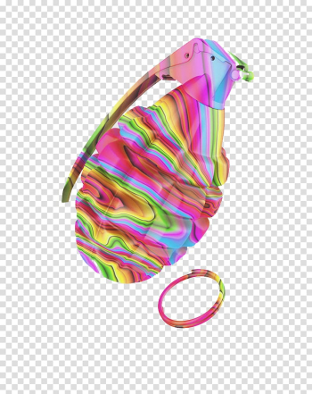 Digital art Digital illustration Illustration, Colorful grenade transparent background PNG clipart