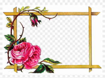 Digital Clipart Craft Rose Border Download - Border Design With Flowers