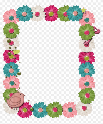 Digital Frames Clip Art,frame Clip Art Digital Images,colorful - Flower Border For Google Docs