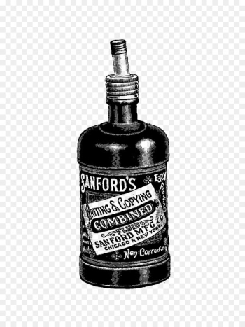Digital stamp Glass bottle Liquid Liqueur - Ink bottle Digital stamp Glass bottle Liquid Liqueur - Ink bottle