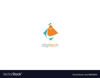 Digital technology logo vector image Digital technology logo vector image