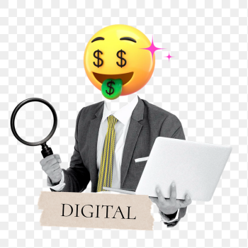 Digital word png sticker, money-face | Free PNG - rawpixel