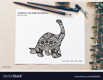 dinos mandala line art style boho style dinos mandala line art style boho style