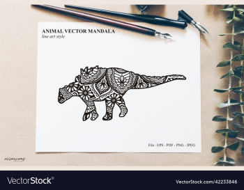 dinos mandala line art style boho style dinos mandala line art style boho style