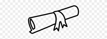 Diploma Roll Outline Vector - Graduation Diploma Outline Diploma Roll Outline Vector - Graduation Diploma Outline
