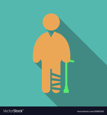 Disabled men invalid persons isolated on vector image Disabled men invalid persons isolated on vector image