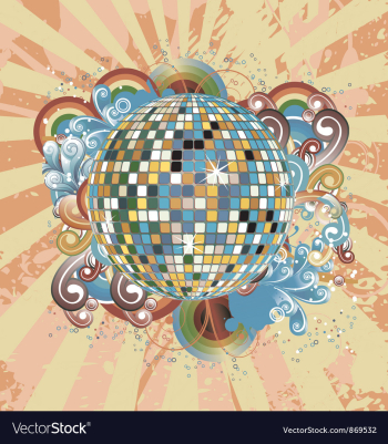 Discoball with circles vector image Discoball with circles vector image