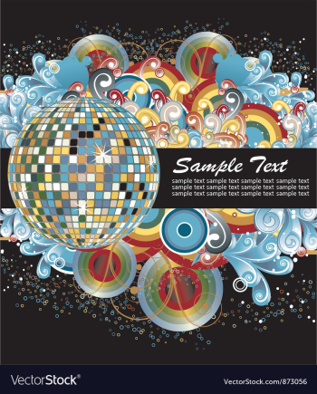 Discoball with circles vector image Discoball with circles vector image