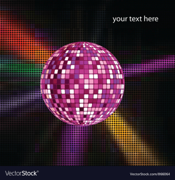 Discoball with ray vector image Discoball with ray vector image