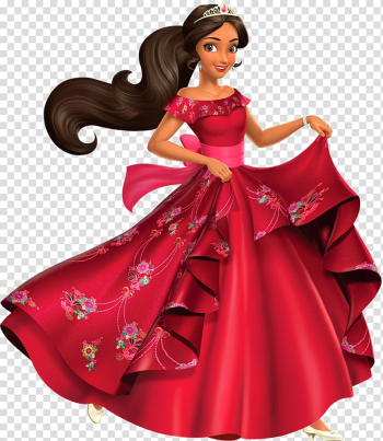 Disney Princess wearing red floral dress illustration, Disney Princess Disney Channel The Walt Disney Company Premiere, mickey mouse birthday transparent background PNG clipart