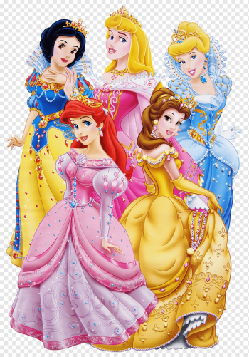 Disney Princesses Areal, Cinderella, Belle, Snow White, and Aurora, Minnie Mouse Ariel Princess Aurora Disney Princess Anna, princess, fictional Character, cartoon, doll png