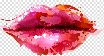 Distance EP Go the Distance Spotify Lyrics, watercolor painted lips, red lipstick transparent background PNG clipart