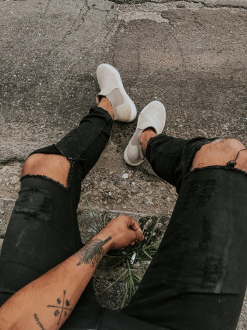 Distressed Black Jeans Distressed Black Jeans
