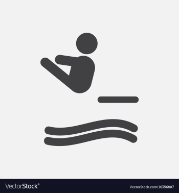 Diver swimmer trampoline springboard sportsman vector image