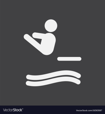 Diver swimmer trampoline springboard sportsman vector image