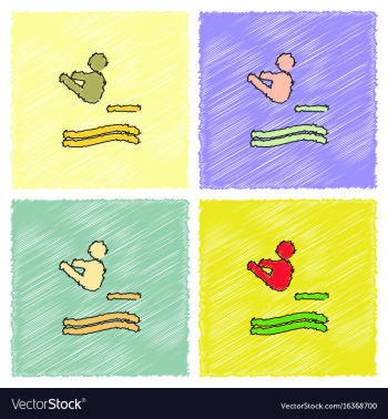 Diver swimmer trampoline springboard sportsman vector image