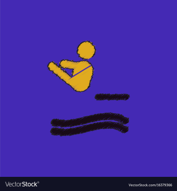 Diver swimmer trampoline springboard sportsman vector image
