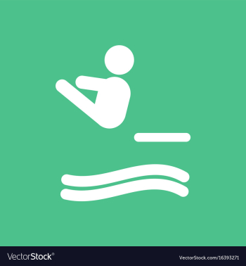 Diver swimmer trampoline springboard sportsman vector image