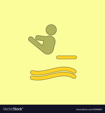 Diver swimmer trampoline springboard sportsman vector image