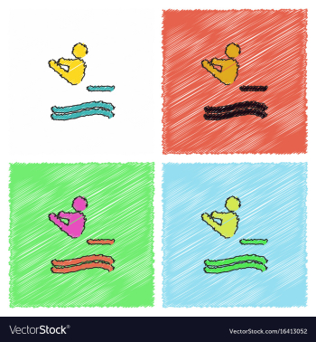 Diver swimmer trampoline springboard sportsman vector image